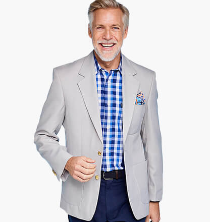 Tailored Single Breated Oxford Blazer - MB009